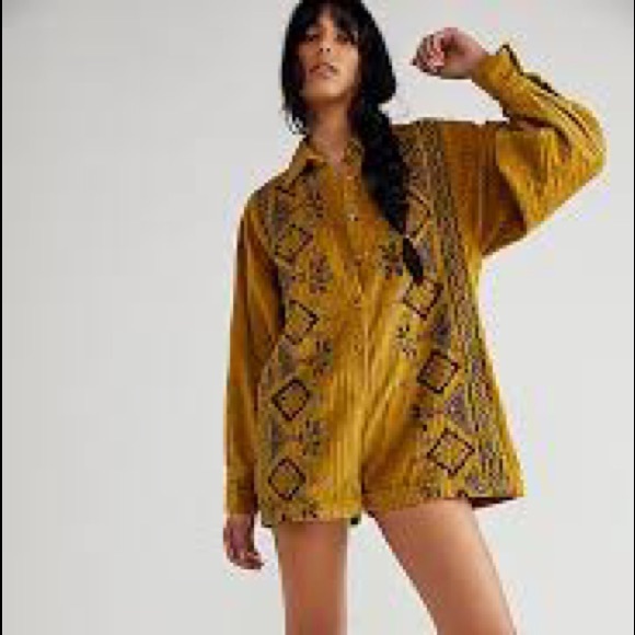 Free People Pants - Free People Corduroy Dreams Romper